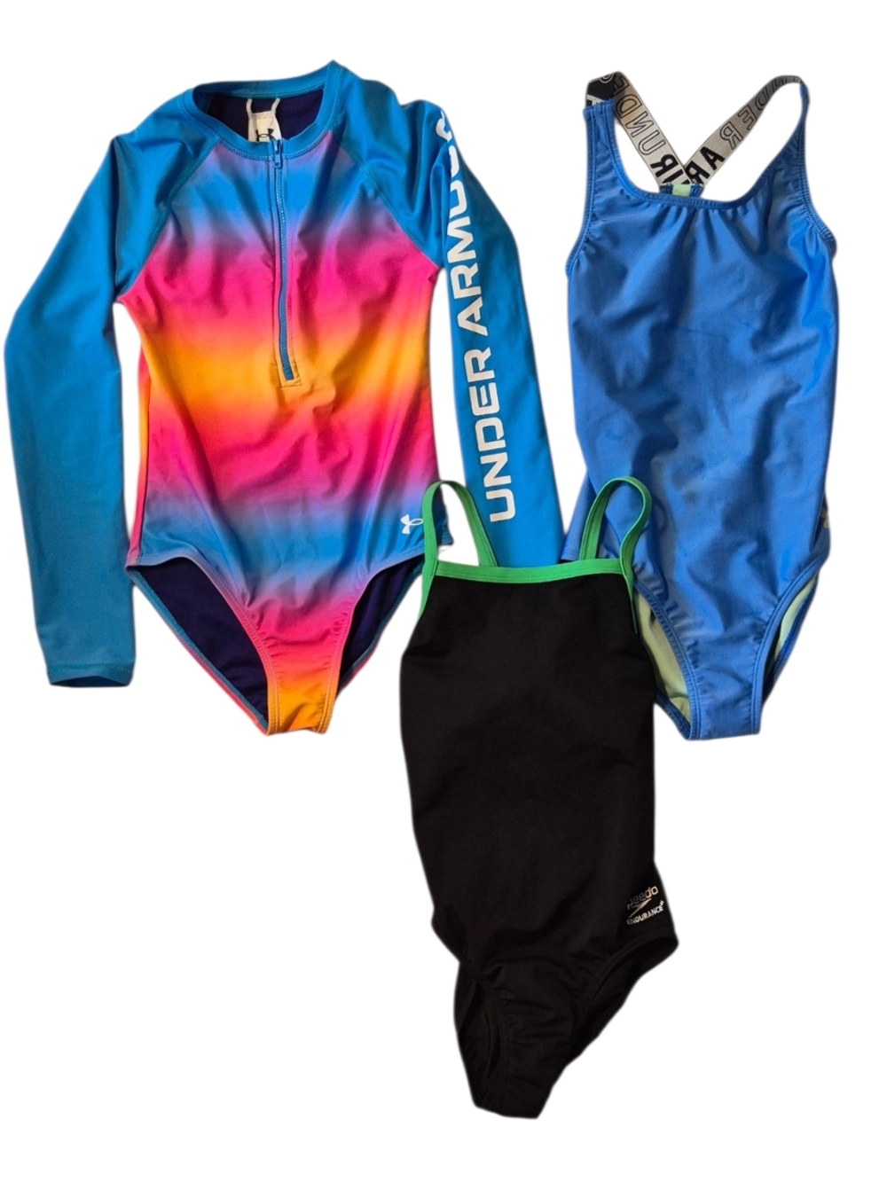 Under Armour/Speedo Swimsuit 3pc Lot, Sz10